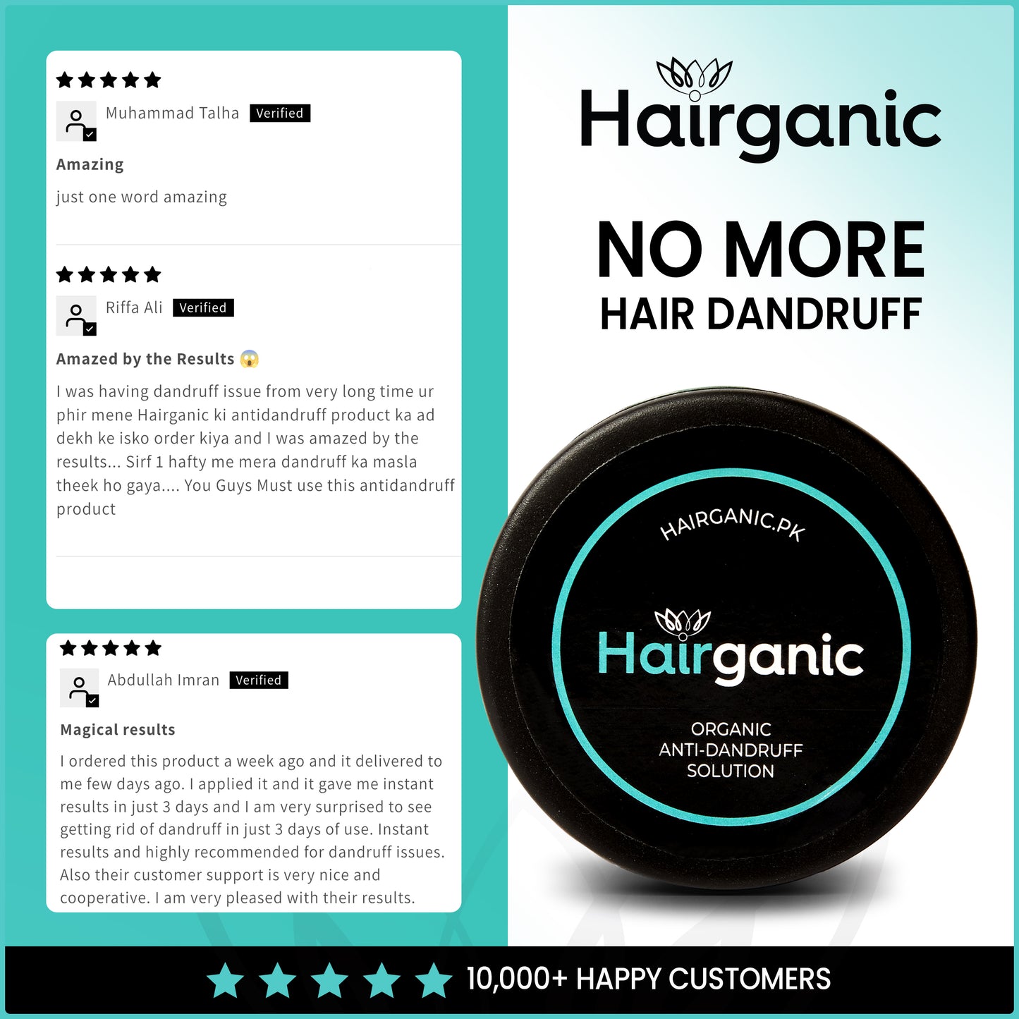 Hairganic Organic Anti Dandruff Solution