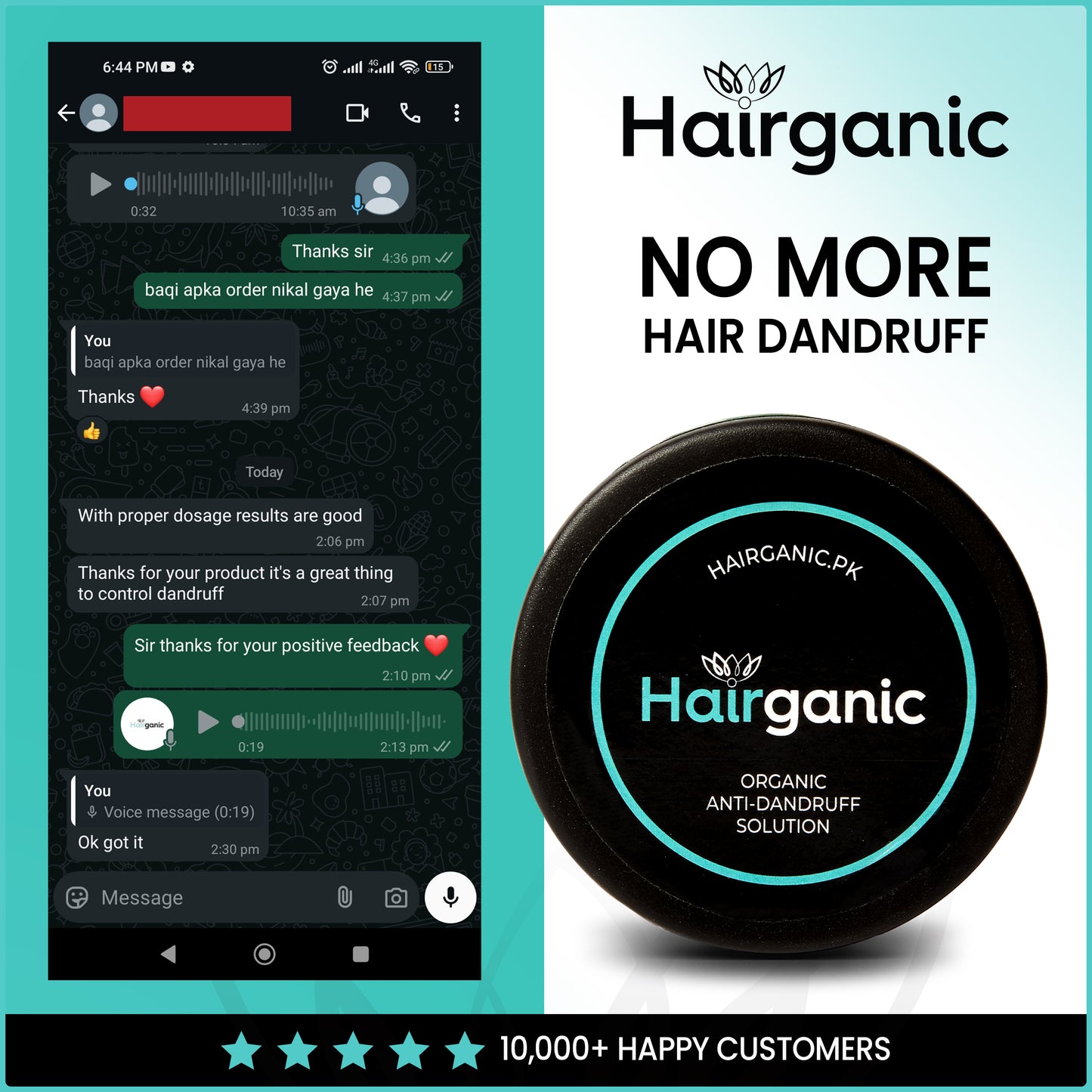 Hairganic Organic Anti Dandruff Solution
