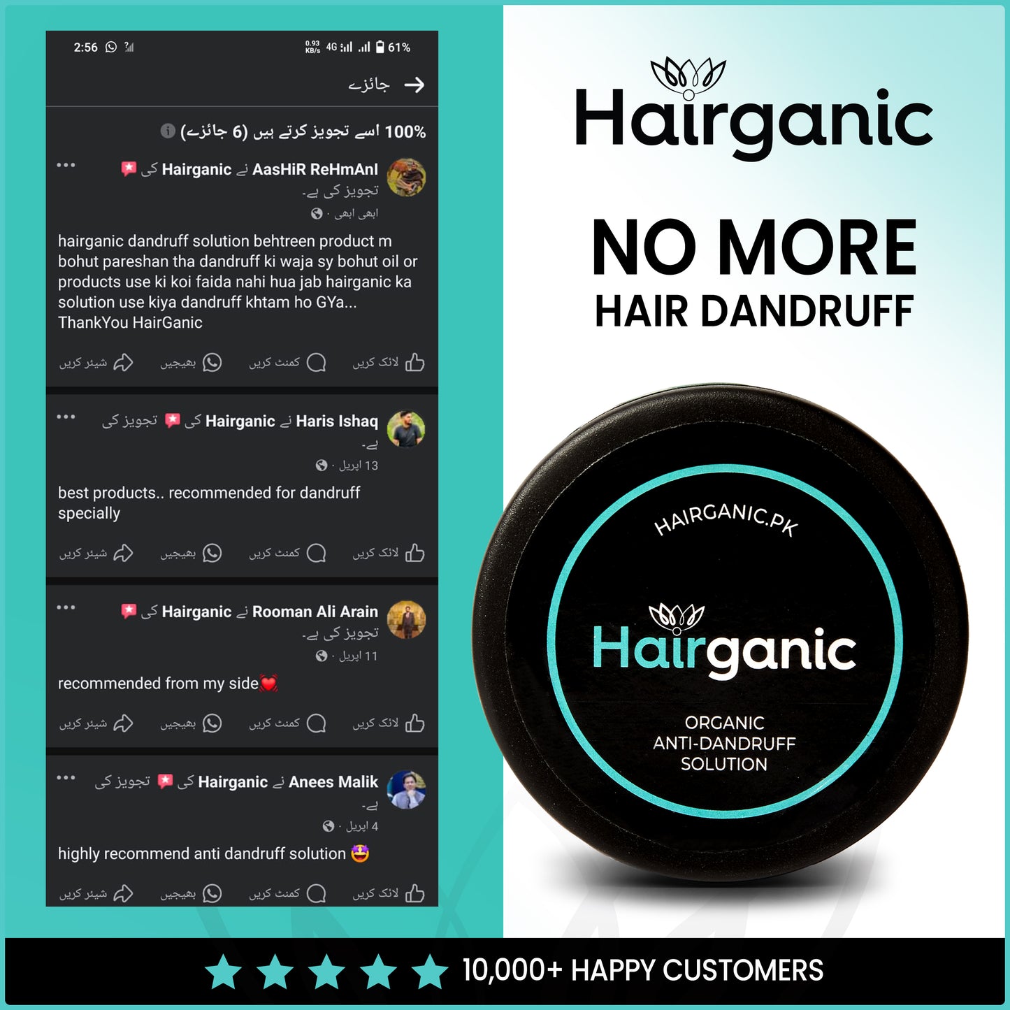 Hairganic Organic Anti Dandruff Solution