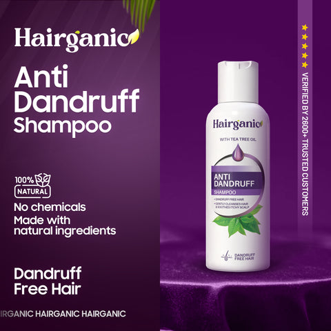 Hairganic Anti-Dandruff Shampoo Pakistan — Removes Flakes, Calms Itchy Scalp, PCSIR Lab Tested
