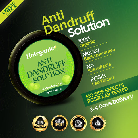 Hairganic Anti-Dandruff Solution Pakistan — Eliminates Dandruff in 3 Days, PCSIR Lab Tested