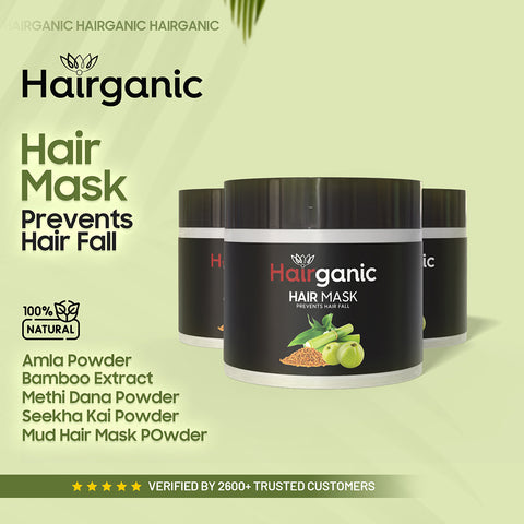 Hairganic Herbal Hair Mask – Prevents Hair Fall & Strengthens Roots