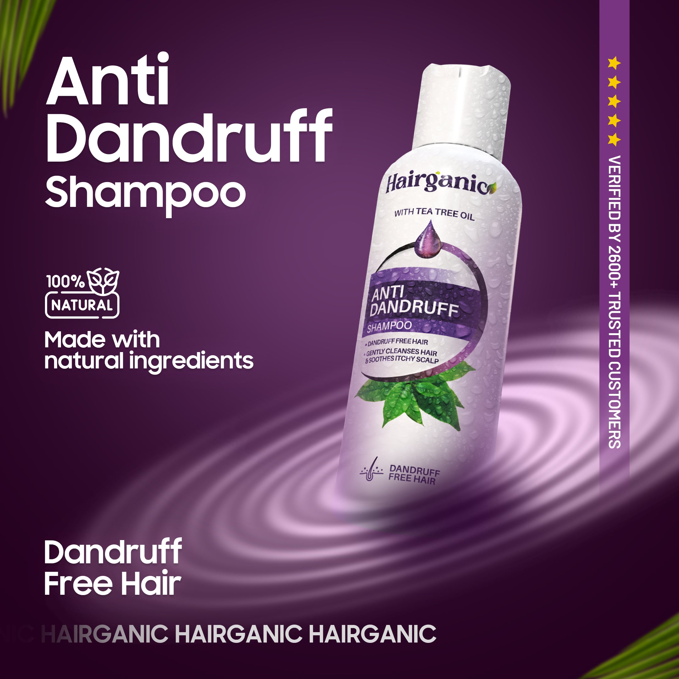 Hairganic Anti-Dandruff Shampoo Pakistan — Removes Flakes, Calms Itchy Scalp, PCSIR Lab Tested
