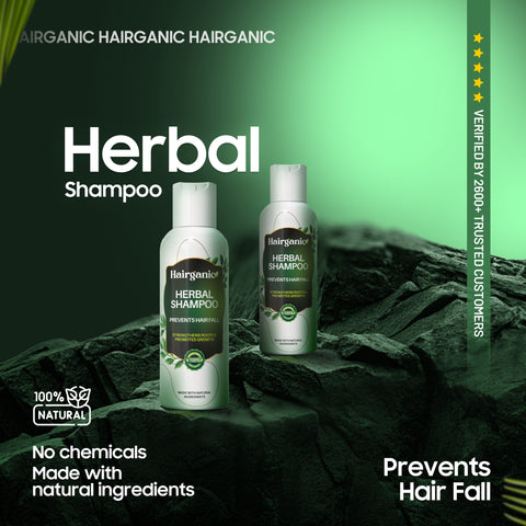 Hairganic Herbal Shampoo Pakistan — Prevents Hair Fall, Strengthens Roots, PCSIR Lab Tested