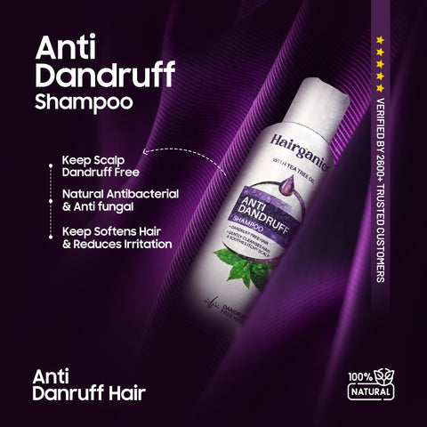 Hairganic Anti-Dandruff Shampoo Pakistan — Removes Flakes, Calms Itchy Scalp, PCSIR Lab Tested