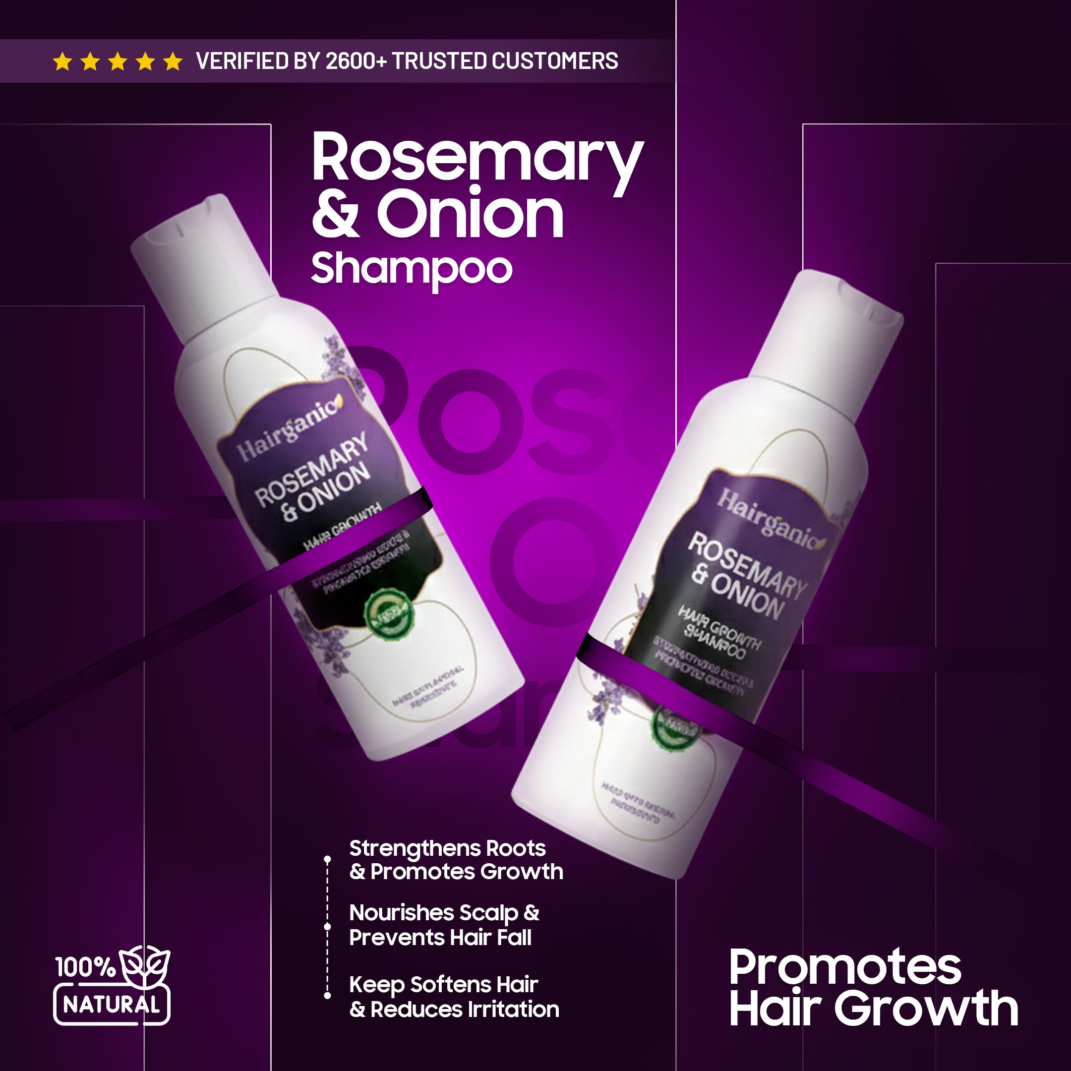 Rosemary & Onion juice in shampoo for hair growth