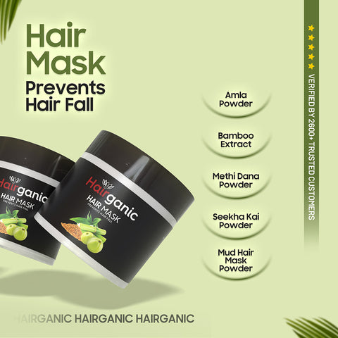 Hairganic Herbal Hair Mask – Prevents Hair Fall & Strengthens Roots