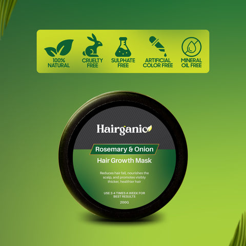 Rosemary onion deep repair hair mask by Hairganic — anti hair fall and growth support Pakistan