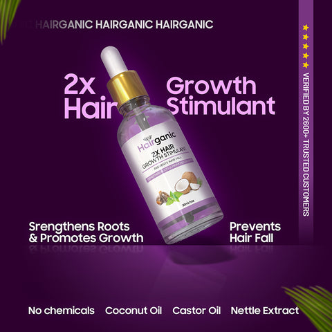 2X Hair Growth Stimulant – Strengthens Roots & Prevents Hair Fall