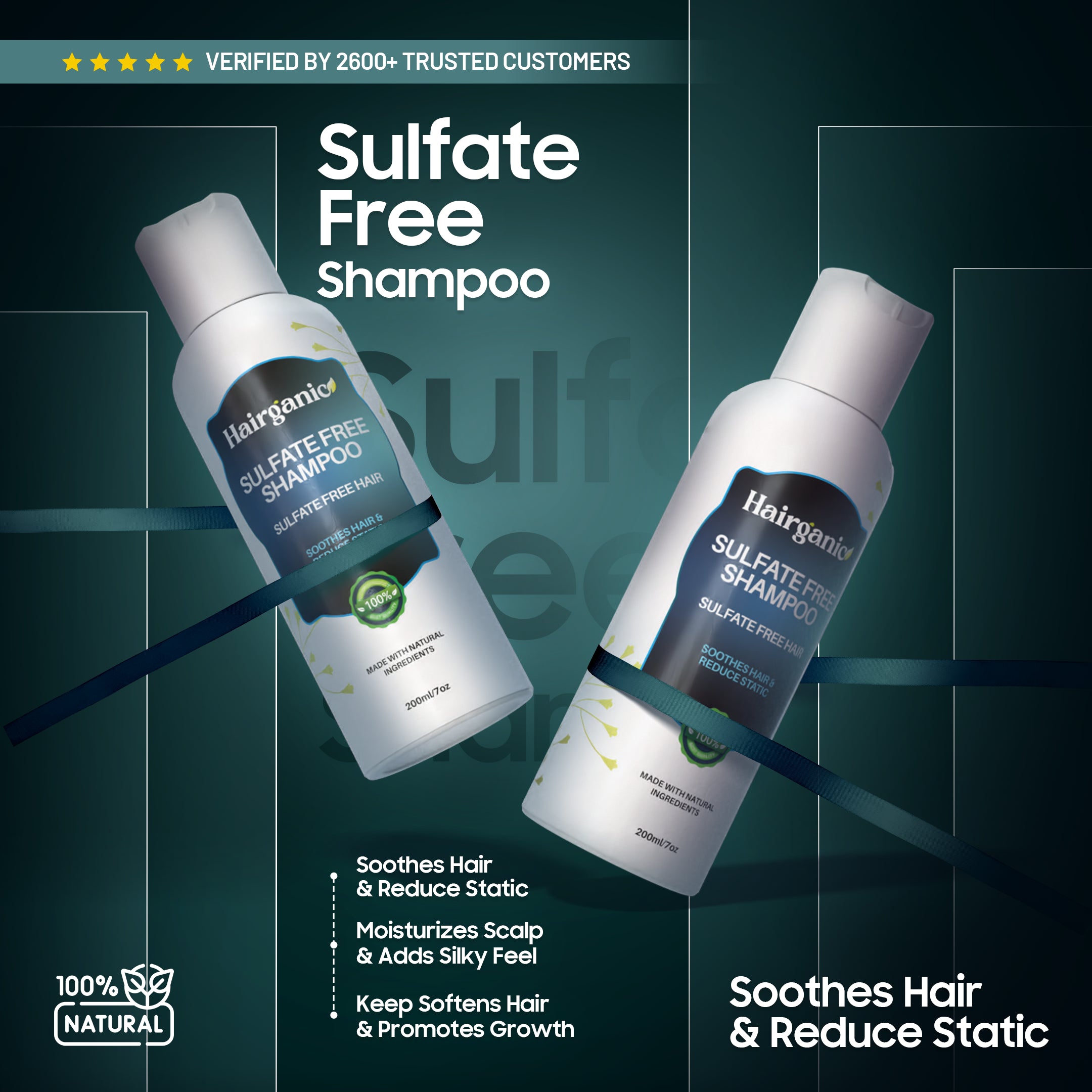 Hairganic sulfate free shampoo Pakistan — PCSIR certified, chemical free, suitable for daily use