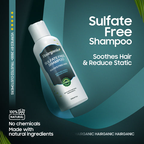 Sulfate free shampoo bottle with natural botanical extracts — Hairganic Pakistan