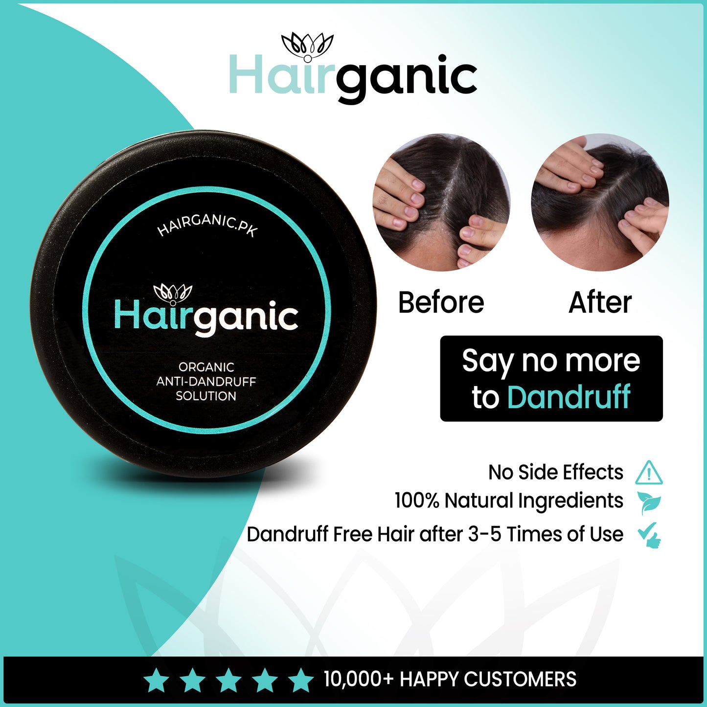 Hairganic Organic Anti Dandruff Solution