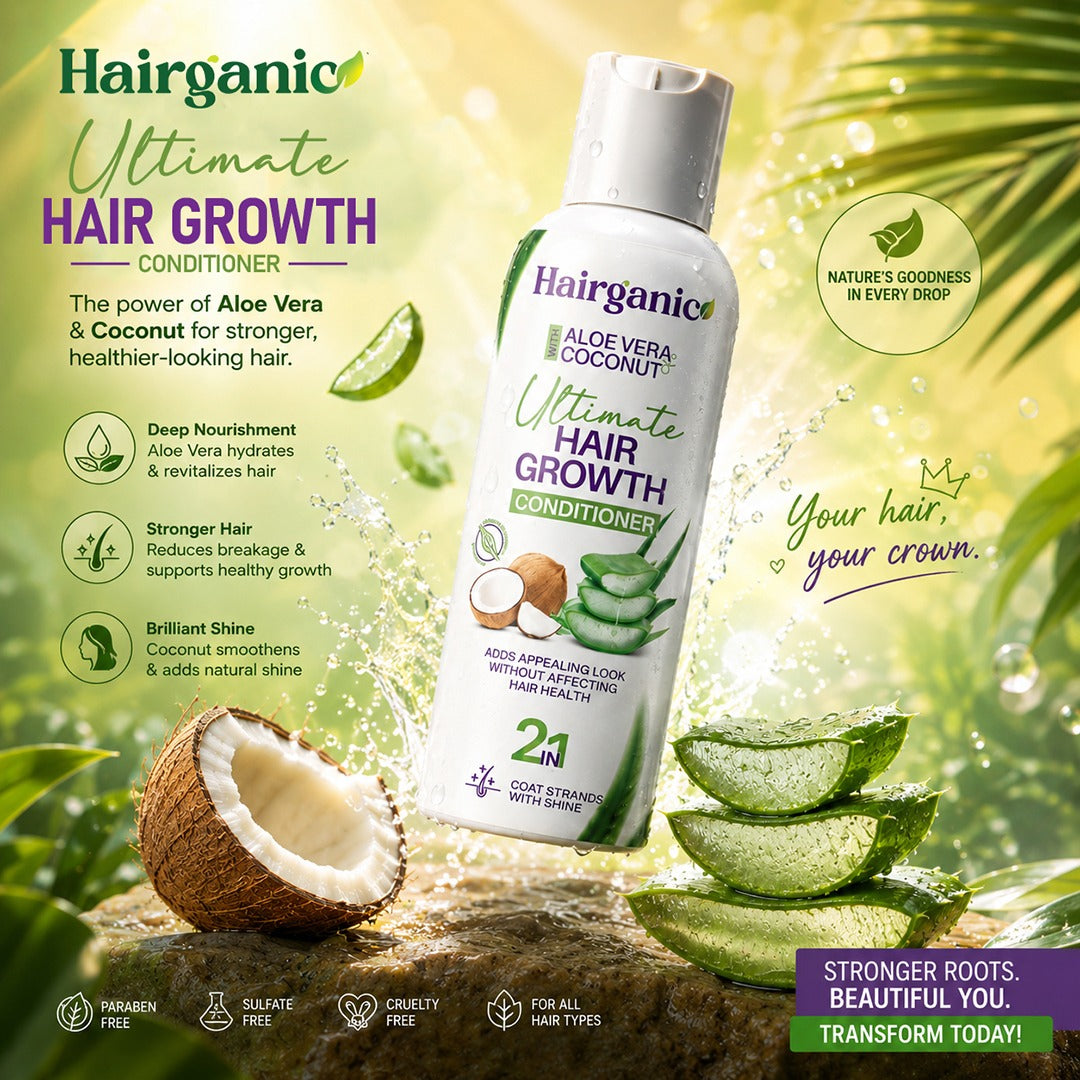 Hairganic Rice Water and Shea Butter Hair Growth Conditioner Pakistan — Deep Moisture, PCSIR Tested