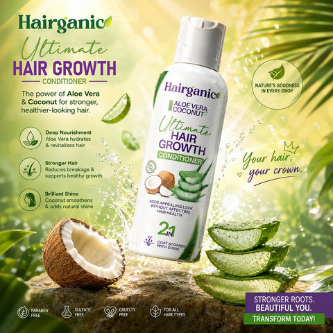 Hairganic Rice Water and Shea Butter Hair Growth Conditioner Pakistan — Deep Moisture, PCSIR Tested