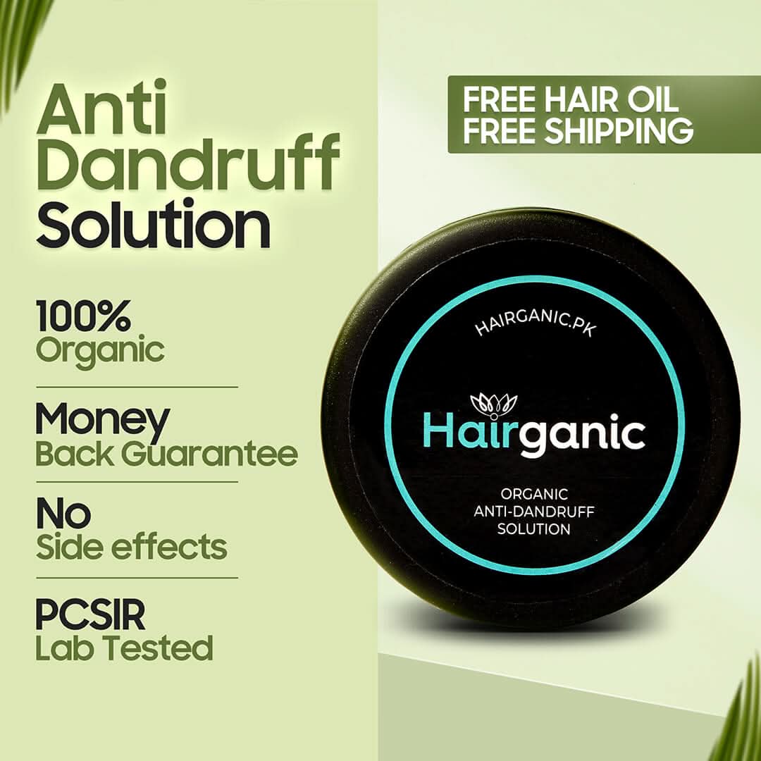 Hairganic Organic Anti Dandruff Solution - 🎁Get Free Hair Oil + Free Delivery - Hairganic