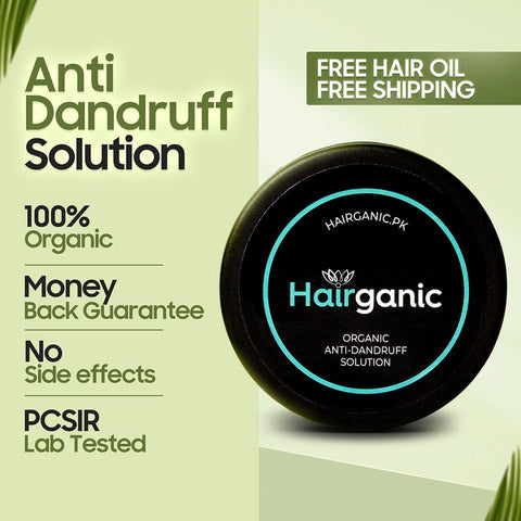 Hairganic Organic Anti Dandruff Solution - 🎁Get Free Hair Oil + Free Delivery - Hairganic