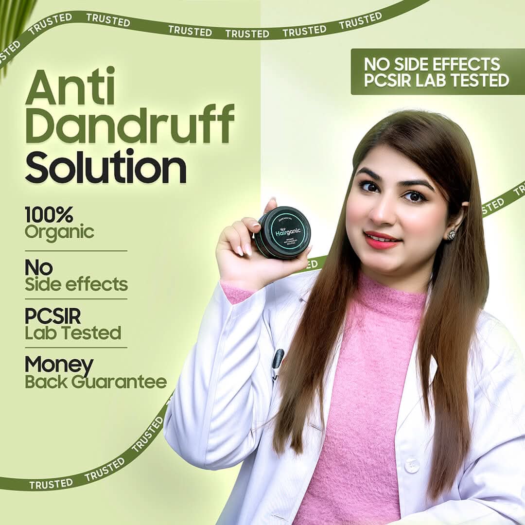 Hairganic Organic Anti Dandruff Solution - 🎁Get Free Hair Oil + Free Delivery - Hairganic