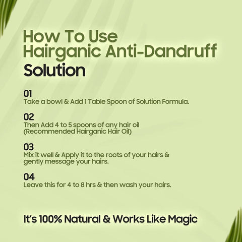 Hairganic Organic Anti Dandruff Solution - 🎁Get Free Hair Oil + Free Delivery - Hairganic