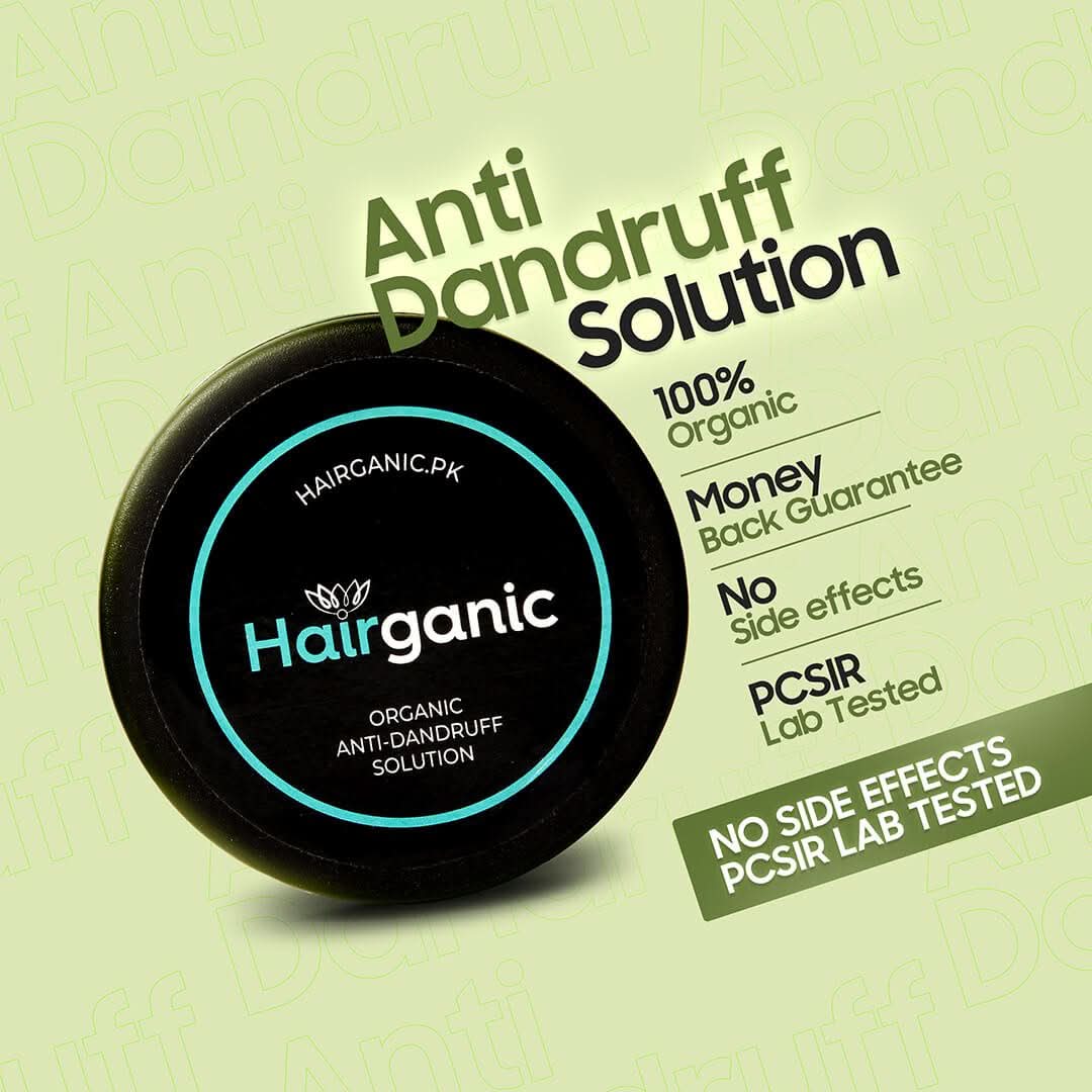 Hairganic Organic Anti Dandruff Solution - 🎁Get Free Hair Oil + Free Delivery - Hairganic